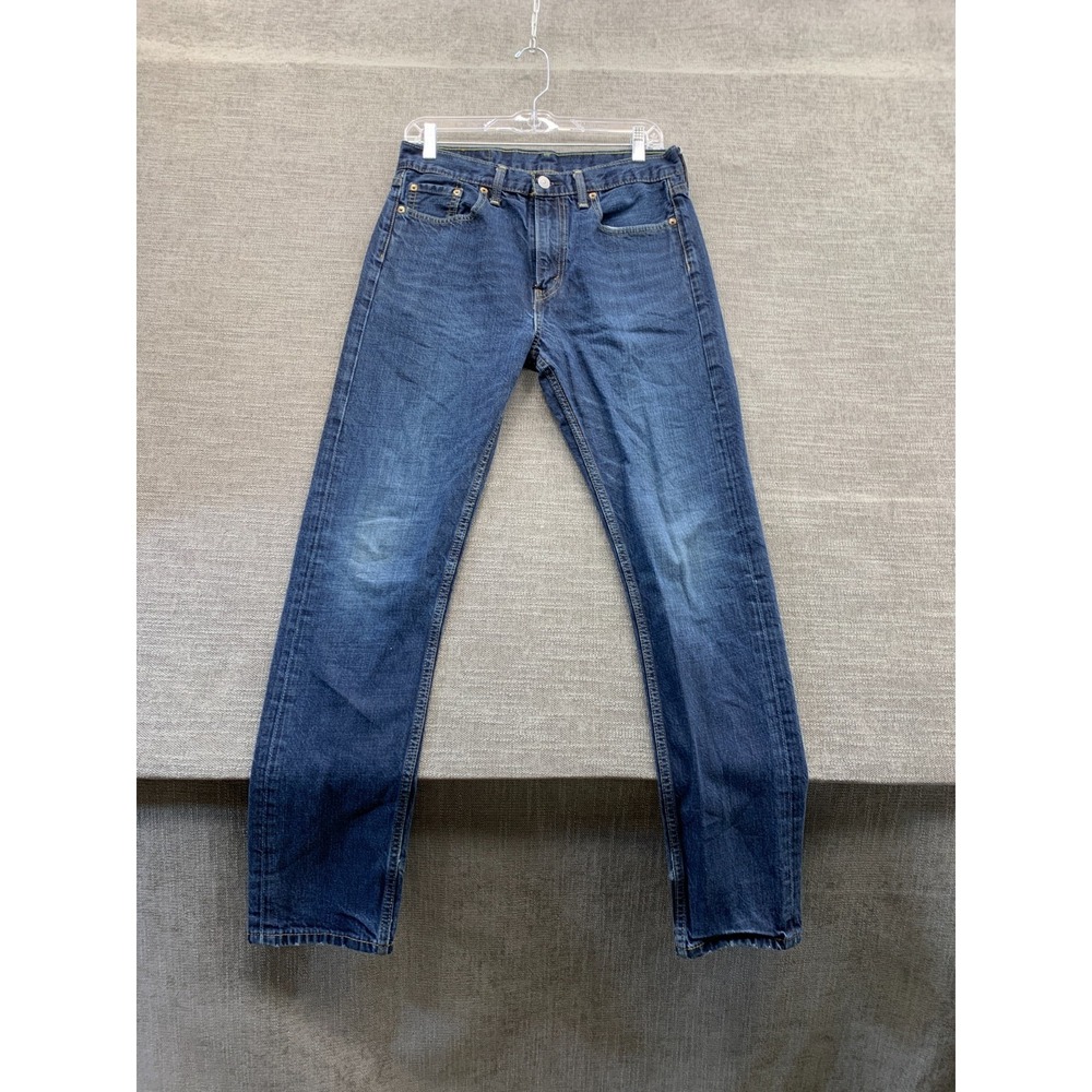 Levi's 522 Jeans Men 30x32 Blue Denim 5 Pocket Mid Rise Slim Fit Classic Outdoor